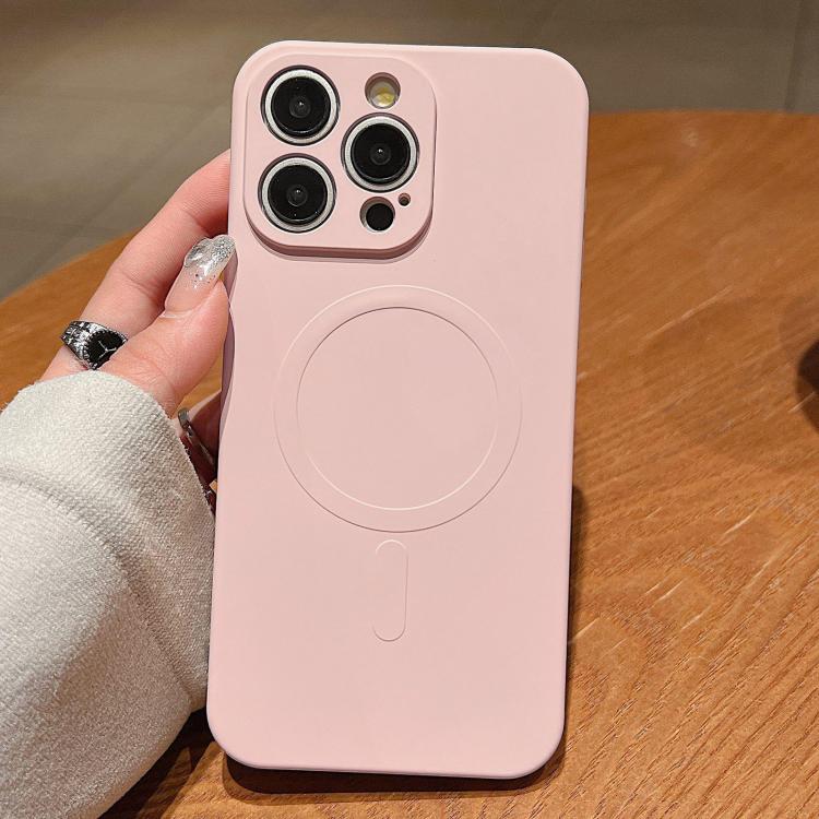 Solid Color Liquid Silicone MagSafe Magnetic Phone Case, For iPhone 16 Pro, For iPhone 16 Plus, For iPhone 16