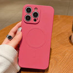 Solid Color Liquid Silicone MagSafe Magnetic Phone Case, For iPhone 16 Pro, For iPhone 16 Plus, For iPhone 16