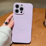 Solid Color Liquid Silicone MagSafe Magnetic Phone Case, For iPhone 16 Pro, For iPhone 16 Plus, For iPhone 16