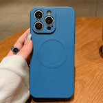 Solid Color Liquid Silicone MagSafe Magnetic Phone Case, For iPhone 16 Pro, For iPhone 16 Plus, For iPhone 16