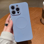 Solid Color Liquid Silicone MagSafe Magnetic Phone Case, For iPhone 16 Pro, For iPhone 16 Plus, For iPhone 16