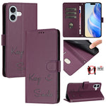 Smile Embossing RFID Leather Phone Case, For iPhone 17 Pro Max, For iPhone 17 Pro, For iPhone 17, For iPhone Air, For iPhone SE 2024, For iPhone 16 Pro Max, For iPhone 16 Pro, For iPhone 16 Plus