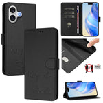 Smile Embossing RFID Leather Phone Case, For iPhone 17 Pro Max, For iPhone 17 Pro, For iPhone 17, For iPhone Air, For iPhone SE 2024, For iPhone 16 Pro Max, For iPhone 16 Pro, For iPhone 16 Plus