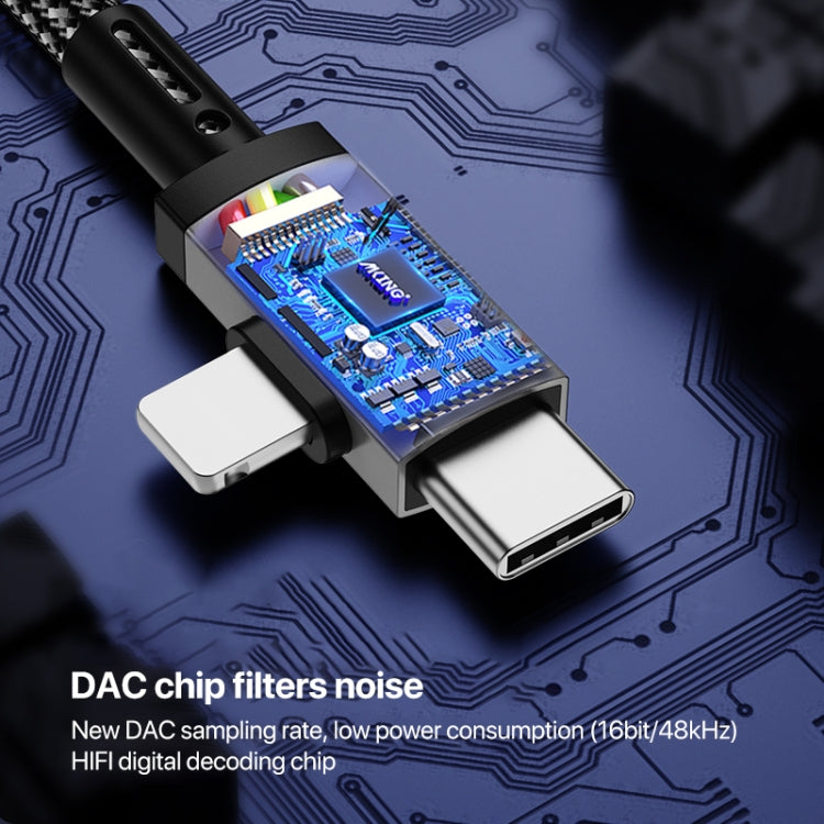 2 in 1 8 Pin, USB-C / Type-C to 3.5mm Car AUX Audio Adapter Cable, Type-C, 8 Pin to 3.5mm, Length: 1m