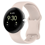 Butterfly Buckle Solid Color Silicone Watch Band, For Google Pixel Watch 4 / Watch 3 45mm, For Google Pixel Watch 4 / 3 / 2 / 1 41mm