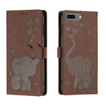 Cartoon Elephant Embossed Leather Phone Case, For iPhone XR, For iPhone XS Max, For iPhone 8 Plus / 7 Plus