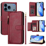 Multi-Card Slots Zipper Wallet Leather Phone Case, For iPhone 17e / 16e, For iPhone 17 Pro Max, For iPhone 17 Pro, For iPhone 17, For iPhone Air, For iPhone 16 Pro Max, For iPhone 16 Pro, For iPhone 16 Plus