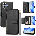 Multi-Card Slots Zipper Wallet Leather Phone Case, For iPhone 17e / 16e, For iPhone 17 Pro Max, For iPhone 17 Pro, For iPhone 17, For iPhone Air, For iPhone 16 Pro Max, For iPhone 16 Pro, For iPhone 16 Plus