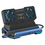 YCE-V279A 9 in 1 USB-C Gaming Dock Station with Detachable Fan, 9 in 1