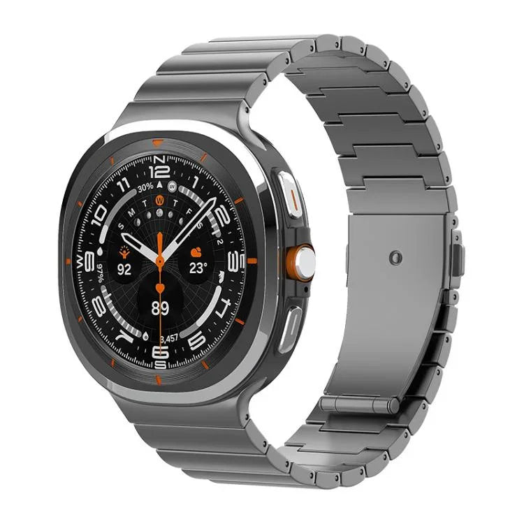 One Bead Flat Buckle Pure Titanium Watch Band, For Samsung Galaxy Watch Ultra / Ultra 2025, For Samsung Galaxy Watch8 / Watch8 Classic