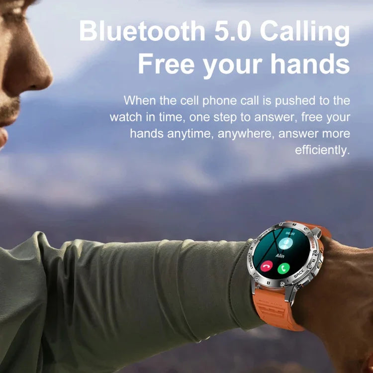 K65 1.43 inch Bluetooth Call Smart Watch, Support Heart Rate / Blood Oxygen