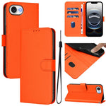 Skin Feel Solid Color Leather Phone Case with Lanyard, For iPhone 17e / 16e, For iPhone 17 Pro Max