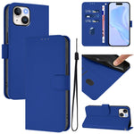 Skin Feel Solid Color Leather Phone Case with Lanyard, For iPhone 12 Pro Max, For iPhone 12 mini