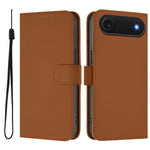 Skin Feel Solid Color Leather Phone Case with Lanyard, For iPhone Air, For iPhone 16 Pro Max