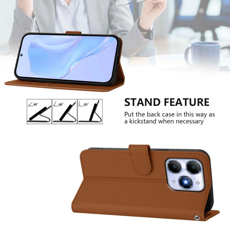Skin Feel Solid Color Leather Phone Case with Lanyard, For iPhone Air, For iPhone 16 Pro Max