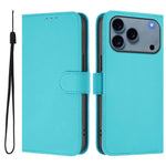 Skin Feel Solid Color Leather Phone Case with Lanyard, For iPhone 17e / 16e, For iPhone 17 Pro Max