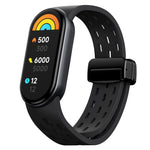 Magnetic Folding Buckle Silicone Watch Band, For Xiaomi Smart Band 9