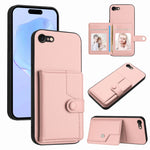 Button Card Bag RFID Anti-theft Phone Case, For iPhone SE 2022 / 2020, For iPhone 13 Pro Max, For iPhone 13 Pro, For iPhone 13, For iPhone 13 mini, For iPhone 12, For iPhone 12 Pro Max, For iPhone 12 Pro