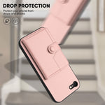 Button Card Bag RFID Anti-theft Phone Case, For iPhone SE 2022 / 2020, For iPhone 13 Pro Max, For iPhone 13 Pro, For iPhone 13, For iPhone 13 mini, For iPhone 12, For iPhone 12 Pro Max, For iPhone 12 Pro