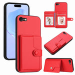Button Card Bag RFID Anti-theft Phone Case, For iPhone SE 2022 / 2020, For iPhone 13 Pro Max, For iPhone 13 Pro, For iPhone 13, For iPhone 13 mini, For iPhone 12, For iPhone 12 Pro Max, For iPhone 12 Pro
