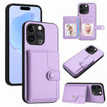 Button Card Bag RFID Anti-theft Phone Case, For iPhone SE 2022 / 2020, For iPhone 13 Pro Max, For iPhone 13 Pro, For iPhone 13, For iPhone 13 mini, For iPhone 12, For iPhone 12 Pro Max, For iPhone 12 Pro