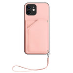 Skin Feel Four Card Slots Phone Case with Wrist Strap, For iPhone 12 mini, For iPhone 11 Pro Max, For iPhone 11, For iPhone 11 Pro, For iPhone X / XS, For iPhone XR, For iPhone XS Max, For iPhone 7 Plus / 8 Plus