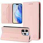 RC01 Dual-Folded Magnetic Suction RFID Leather Phone Case, For iPhone 16 Pro, For iPhone 16 Plus, For iPhone 16, For iPhone 15 Pro Max, For iPhone 15 Pro, For iPhone 15 Plus