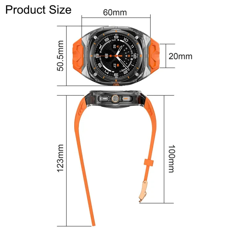 Modified PC Hybrid TPU Watch Case Band, For Samsung Galaxy Watch Ultra 47mm / Ultra 2025