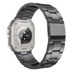 Norman Clasp Three-Link Titanium Alloy Watch Band, For Apple Watch 46mm / 49mm / 45mm / 44mm