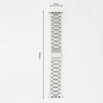 Norman Clasp Three-Link Titanium Alloy Watch Band, For Apple Watch 46mm / 49mm / 45mm / 44mm