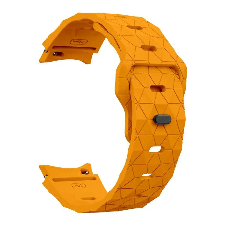 Kalebol Football Pattern Reverse Buckle Silicone Strap, For Samsung Galaxy Watch 4 / 5 / 6