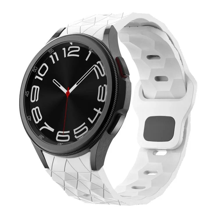 Kalebol Football Pattern Reverse Buckle Silicone Strap, For Samsung Galaxy Watch 4 / 5 / 6