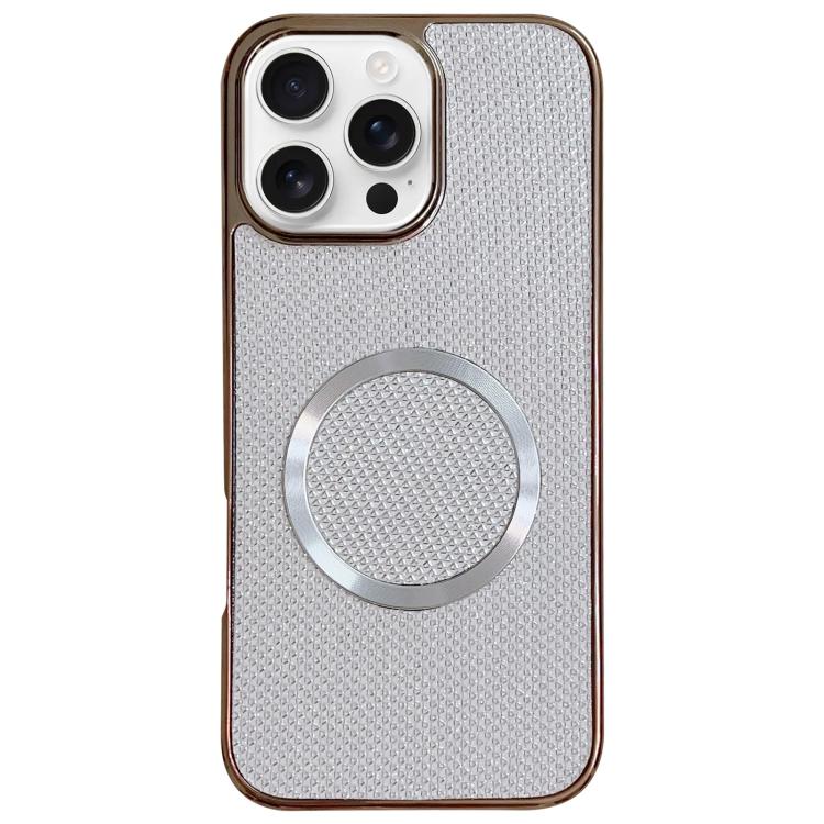 Electroplating PC Glitter Grain MagSafe Phone Case, For iPhone 17 Pro Max, For iPhone 17 Pro, For iPhone 16 Pro Max, For iPhone 16 Pro, For iPhone 16 Plus, For iPhone 16, For iPhone 15 Pro Max, For iPhone 15 Pro