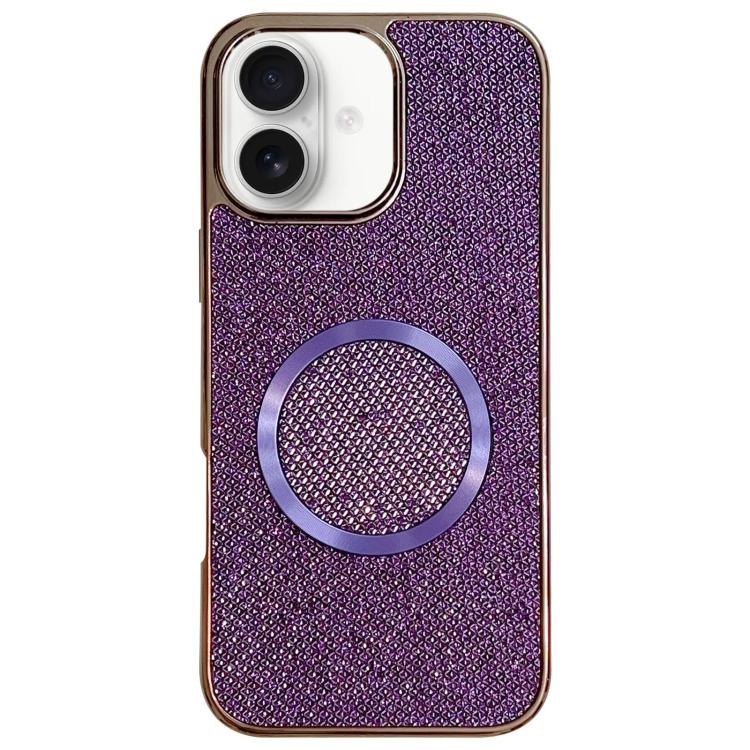 Electroplating PC Glitter Grain MagSafe Phone Case, For iPhone 17 Pro Max, For iPhone 17 Pro, For iPhone 16 Pro Max, For iPhone 16 Pro, For iPhone 16 Plus, For iPhone 16, For iPhone 15 Pro Max, For iPhone 15 Pro