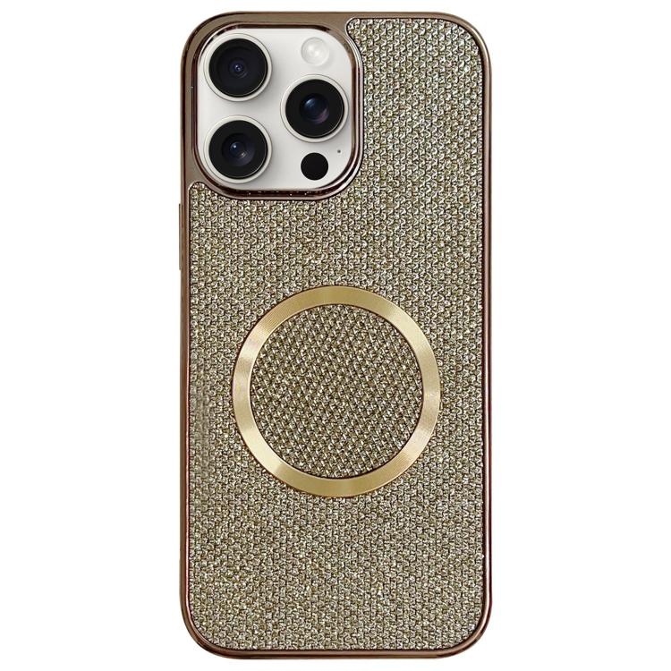 Electroplating PC Glitter Grain MagSafe Phone Case, For iPhone 17 Pro Max, For iPhone 17 Pro, For iPhone 16 Pro Max, For iPhone 16 Pro, For iPhone 16 Plus, For iPhone 16, For iPhone 15 Pro Max, For iPhone 15 Pro