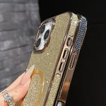 Electroplating PC Glitter Grain MagSafe Phone Case, For iPhone 17 Pro Max, For iPhone 17 Pro, For iPhone 16 Pro Max, For iPhone 16 Pro, For iPhone 16 Plus, For iPhone 16, For iPhone 15 Pro Max, For iPhone 15 Pro