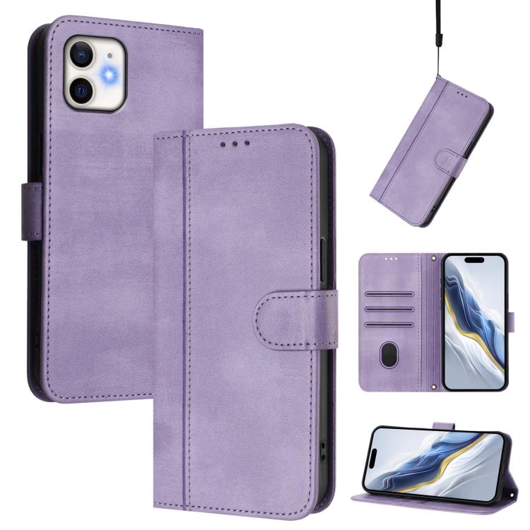 Line Splicing Buckle Retro Leather Phone Case, For iPhone 11 Pro Max, For iPhone 11, For iPhone 11 Pro, For iPhone X / XS, For iPhone XR, For iPhone XS Max