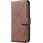 Geometric Pattern RFID Leather Phone Case, For iPhone 6 / 7 / 8 / SE, For iPhone 13 Pro Max, For iPhone 13 Pro, For iPhone 12 / 12 Pro, For iPhone 12 Pro Max, For iPhone 11 Pro Max, For iPhone 11, For iPhone 11 Pro