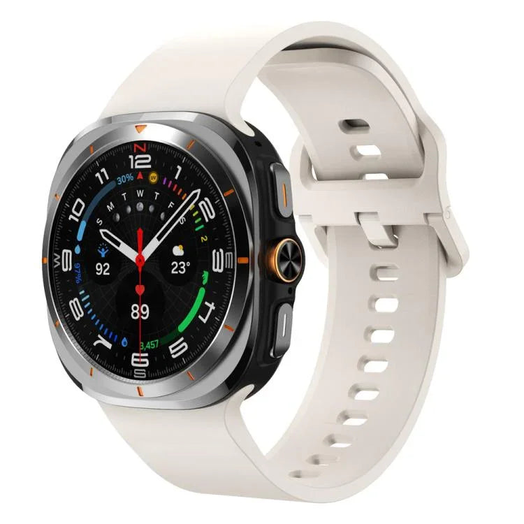 Solid Color Colorful Buckle Silicone Watch Band, For Samsung Galaxy Watch Ultra 47mm / Ultra 2025