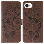 Rose Butterfly Embossed Leather Phone Case, For iPhone 17e / 16e, For iPhone 17 Pro Max, For iPhone 17 Pro, For iPhone 17, For iPhone Air