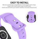 xDfind Butterfly Buckle Silicone Watch Band, For Apple Watch 46mm / 49mm / 45mm / 44mm, For Apple Watch 42mm / 41mm / 40mm / 38mm