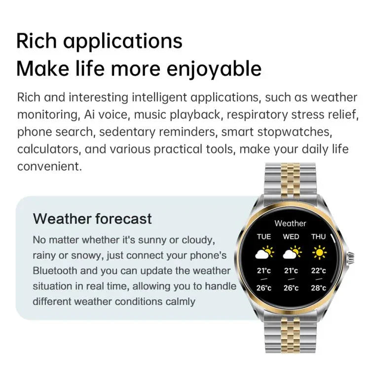 H78 1.43 inch AMOLED Screen Health & Fitness Smart Watch IP67 Waterproof Support BT Call