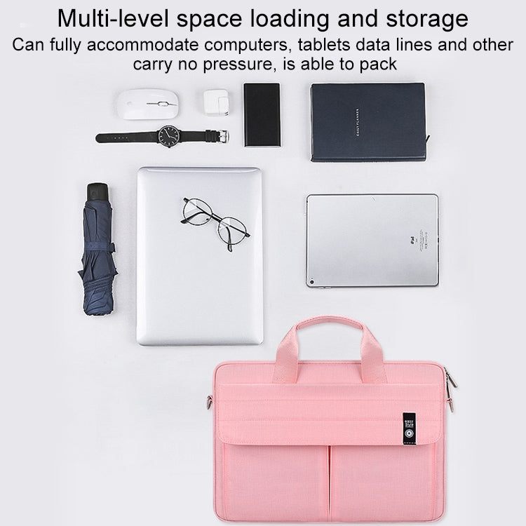 ST08 Handheld Briefcase Carrying Storage Bag without Shoulder Strap, for 13.3 inch Laptop, for 14.1 inch Laptop, for 15.4 inch Laptop, for 15.6 inch Laptop