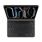 Colorful Backlight Bluetooth Keyboard Leather Tablet Case, For iPad Air 11 2024 / Air 11 2025, For iPad Air 5 / Air 4 10.9