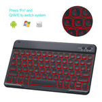 Colorful Backlight Bluetooth Keyboard Leather Tablet Case, For iPad Air 11 2024 / Air 11 2025, For iPad Air 5 / Air 4 10.9