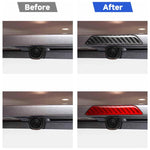For Tesla Model 3 / Y / S / X Carbon Fiber Car Trunk Logo Decorative Sticker, Car Trunk Logo