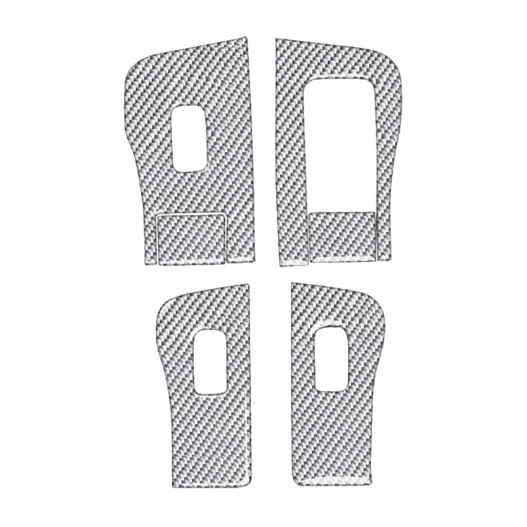 For Tesla Model 3 2017-2022 / Y 2020-2024 6pcs/Set Carbon Fiber Car Window Lift Panel Decorative Sticker, Car Window Lift Panel, Left Drive, Car Window Lift Panel, Right Drive