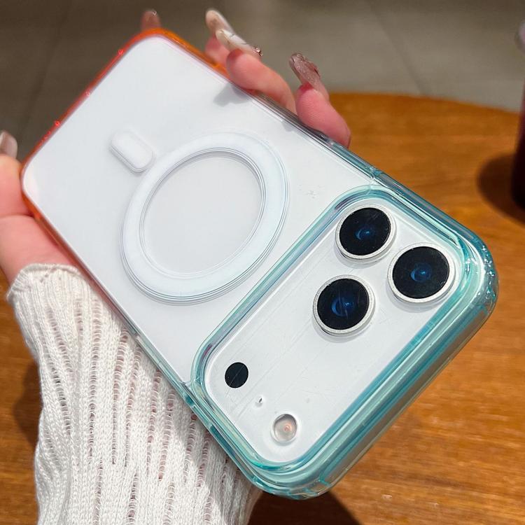 Contrast Color Gradient Transparent MagSafe Phone Case, For iPhone 18 Pro, For iPhone 18 Pro Max, For iPhone 17 Pro Max, For iPhone 17 Pro, For iPhone 17, For iPhone 17 Air, For iPhone 16 Pro Max, For iPhone 16 Pro, For iPhone 16 Plus, For iPhone 16   ...