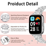 xDfind Diamond Jewelry Stainless Steel Watch Band, For Xiaomi Band 10 Pro / 9 Pro / Redmi Watch 6, For Xiaomi Smart Band 10 / 9 / 8 / NFC 14mm, For Redmi Watch 3 Active / Lite 20mm, For Redmi Watch 3 20mm