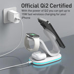 3 in 1 Phone / Earphone / Watch Universal Wireless Charger, 3 in 1 Universal(Black), 3 in 1 Universal(White)